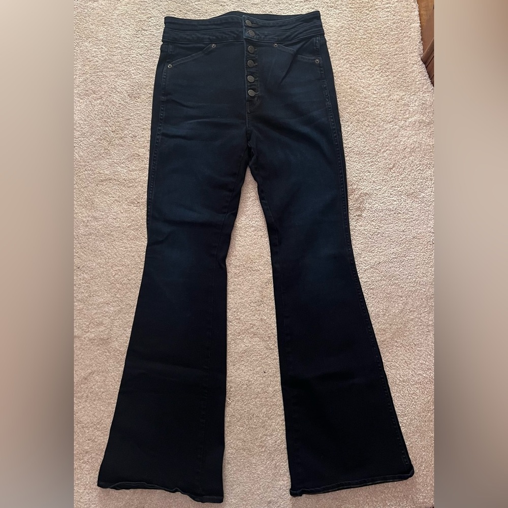Women's Veronica Beard Dark River Wash Flare Jeans